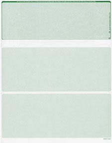 UPC 819815020055, 2500 Blank Security Check Paper Checks on Top (Green Classic)