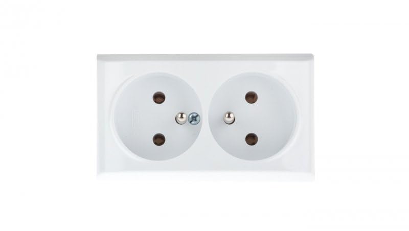 Ospel GN-2BZ/00 Socket White IP20, 16 A 60 mm 40 mm 100 mm