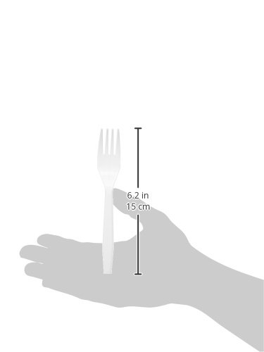 Amazon Basics Plastic Cutlery Fork, Light Weight, White, 1000 Forks