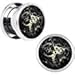Body Candy Stainless Steel Steampunk Gears Glow in the Dark Screw Fit Plug Pair 00 Gauge