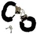 Sexy Soft Steel Fuzzy Black Furry Handcuffs Hand Cuffs