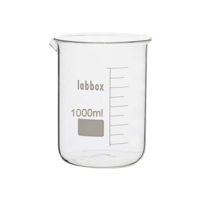 Laboratory Glass Cup with Spout, Boro 3.3, Measuring Cup (1000 ml, 1)