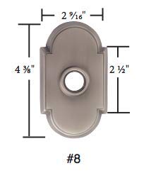 EMTEK #8 Rosette Privacy Set with Matching Finish