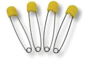 Incontrol Diapers - Adult XL Jumbo Safety Stainless Steel Locking Pins (Yellow)