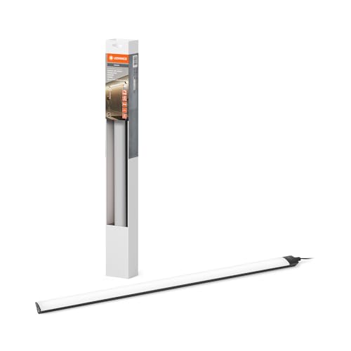 LEDVANCE Linear Winkelsensor, rahmenlos, 55 cm, 7.5 W, 480 lm, 3000/4000/6500 K, warmweiß/kaltweiß/Tageslicht, CCT dimmbar, schwarzes Aluminium, IP20