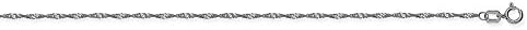 10K White Gold 1.15 Singapore Chain in 16 inch, 18 inch, & 20 inch