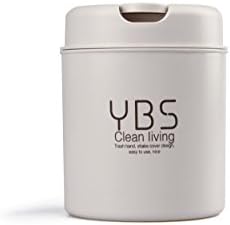 Mini Flip Cover Desktop Trash Bin Car Trash Bin for Living Room Kitchen Bedroom Office ,Garbage Collection Barrels by ONLY KITTY ( 6.5" x 5.1") (Beige)