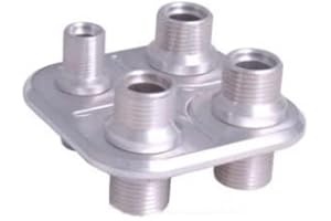 FLASHPOWER 4-Port Billet Aluminum Firewall Heater & A/C Bulkhead Combo Hot Rod Clear