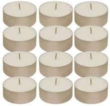 Shringar Mandir Wax Tealight Candles (Set of 100, Unscented) White