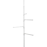 Zenna Home 7013W, Behind-The-Door Towel Bar Or Tension Corner Pole Towel Caddy, White (Kitchen)