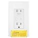 Insteon Smart Dimmer Wall Outlet, Top Outlet Controllable & Bottom Always On, 2472DWH (White) - Insteon Hub required for voice control with Alexa & Google Assistant