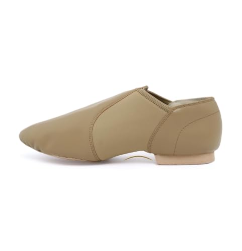 Daydance Unisex PU Leather Jazz Shoes for Women Men, Dance Studio Rehearsals Tan at Amazon