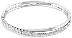Amazon.com: Swarovski Dextera bangle, Octagon, Pavé, White, Gold
