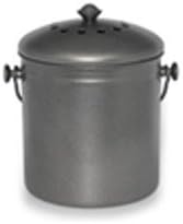 Powder-Coated Iron Steel Kitchen Compost Bin 1.3 Gallon, with Charcoal Filter Lid – Cedar Grove
