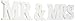 OliaDesign Mrs Wedding Decoration, White