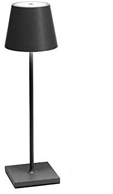 Zafferano Rechargeable LED Table Lamp Poldina, Dimmable, Aluminium Body, Height 38 cm, IP54 Protection, Suitable for…