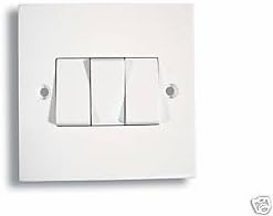 3 Gang 2 Way Light Switch White Plastic Lg203