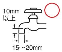 三栄水栓 【キッチン用シャワーヘッド】 元口付流しシャワー PM25-10