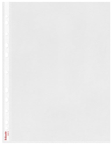 Leitz 55213 Standard Plus Document Wallet A4 Colourless PP Grained Waterproof Pack of 100