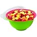 PROfreshionals Watermelon Fresh Cut Fruit Bowl with Strainer and Lid, 7 quart, Green