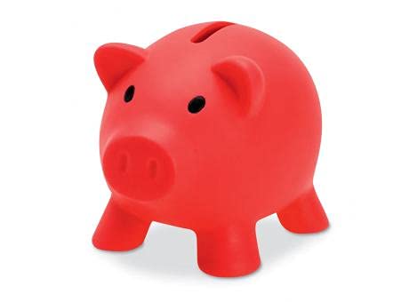 Makito PVC MONEY_BANK Box, Soft Finish, Lightweight and Sturdy, Small Children's Travel Box, Original, Fun (Red)