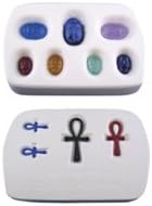 Glass Fusing / Slumping Supplies : Colour De Verre Mold Scarabs and Ankhs