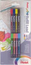 2mm Pentel 8 Color Pencil Leads 12 New Colors Tubes Black Peach Violet Green red blue yellow brown pink orange lt green lt blue Missing Colors
