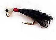 Yazhidafishing Wet Fishing Fly Lure Jig Lead Hook Lure Chicken Feather Stream Trout Bass Bait(pack of 40) (black, 1/64oz)
