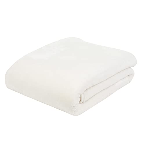 Gözze - Premium Cashmere-Feeling Wohn- und Kuscheldecke, 500 g/m², 130 x 170 cm - Wollweiß