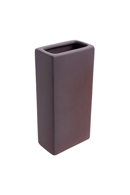 Modern Art Stoneware Vase Purple for Modern Home Decor Flower Vase Boho Decor Ceramic, 9.5 x 5.5 x 19.5 cm