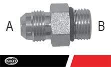 Male J.I.C. to Male O-Ring Boss Straight: 9/16-18 A, 3/4-16 B, 9077723