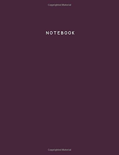 Notebook: Winter Bloom Dark Purple, Ruled, Soft Cover, Letter Size (8.5 x 11) Notebook: Large Composition Book, Journal