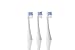 Smileactives Vibrite Sonic Electric Toothbrush Heads, 3 White/Blue Replacement Brush Heads with Firm Tip Bristles for Teeth Whitening and Cleaning, Helps Remove Plaque (Not Compatible w/Wave Version)
