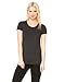 Ladies' Triblend Short-Sleeve Deep V-Neck T-Shirt L CHAR-BLACK TRIB