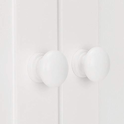 Wall Cabinet, Cottage Collection Wall Cabinet Medicine Cabinet Wooden Hanging Kitchen Bathroom Storage Cabinet Organizer with Double Doors, White - Thumbnail 4
