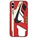 iPhone Shoe Case Chicago/White 1's Official 3D Print Textured Shock Absorbing Protective Sneaker Fashion Case (Red, iPhone X)