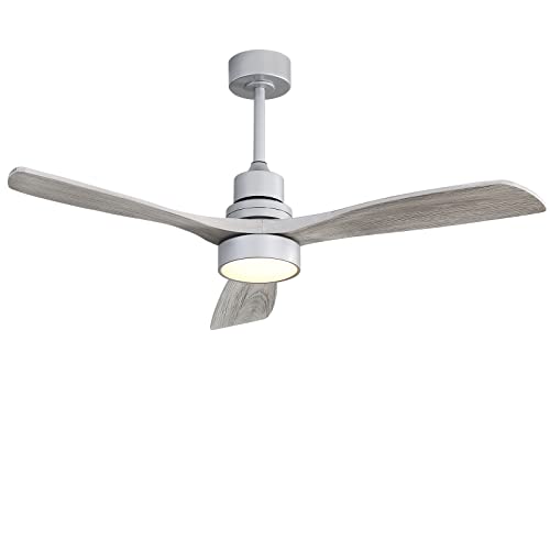 Sofucor 52 Inch Wood Ceiling Fan With Lights Remote Control Dimmable