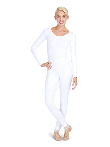 Capezio Women's Long Sleeve Unitard,White,Small