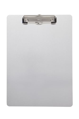 MAUL Klemmbrett A4 Aluminium silber Hochformat mit starker Buegelklemme