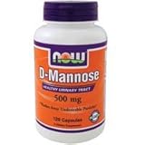 NOW Foods D-Mannose 500 mg. - 120 Capsules, Pack of 2
