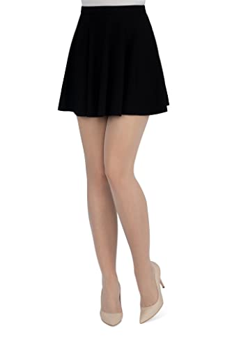 LORES Nude Women's 20 Denier Classic Plain Semi Sheer Full Stockings Natural Stockings Trocadero
