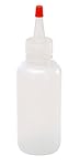 Vestil BTL-RC-4 Low Density Polyethylene (LDPE) Round Squeeze Dispensing Bottle with Removable Red Cap, 4 oz Capacity, Clear