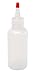 Vestil BTL-RC-4 Low Density Polyethylene (LDPE) Round Squeeze Dispensing Bottle with Removable Red Cap, 4 oz Capacity, Clear