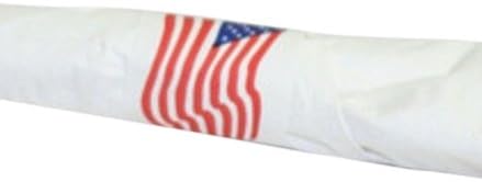 Evergreen N9S240FLAG Paper Napkin Standard Band, 4-1/4" Length x 1-1/2" Width, 0.004" Thick, American Flag (Box of 2500)