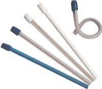 ZCB PT# ZCB- Ejector Premium Saliva PVC Bend Soft Blue Tp NS Bulk Clear 100/Pk by, Crosstex International