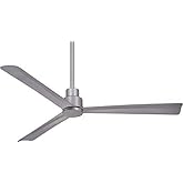 Minka Aire Simple 44 in. Indoor/Outdoor Silver Ceiling Fan with Remote Control