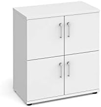 Mr Office Wooden storage lockers 4 door (White)