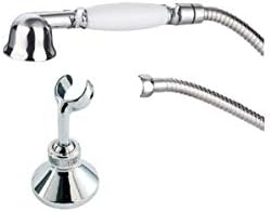 FNX Bathrooms Traditional Shower Head Incl Hose & Shower Wall Bracket Chrome Metal