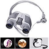 BNISE Kids Binoculars for Kids and Adults with Mini Microscope, 10X22 Compact and Lightweight Design, Waterproof and Shockproof, Good for Bird Watching, Hunting and Outdoor Learning