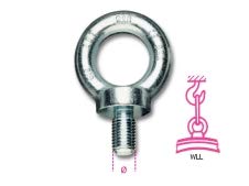 Beta 80400408 Model 8040E ZM8 Lifting Eye Bolt, DIN 580, Galvanized, M8 Size